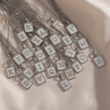 Pearl Shell Letter Necklace