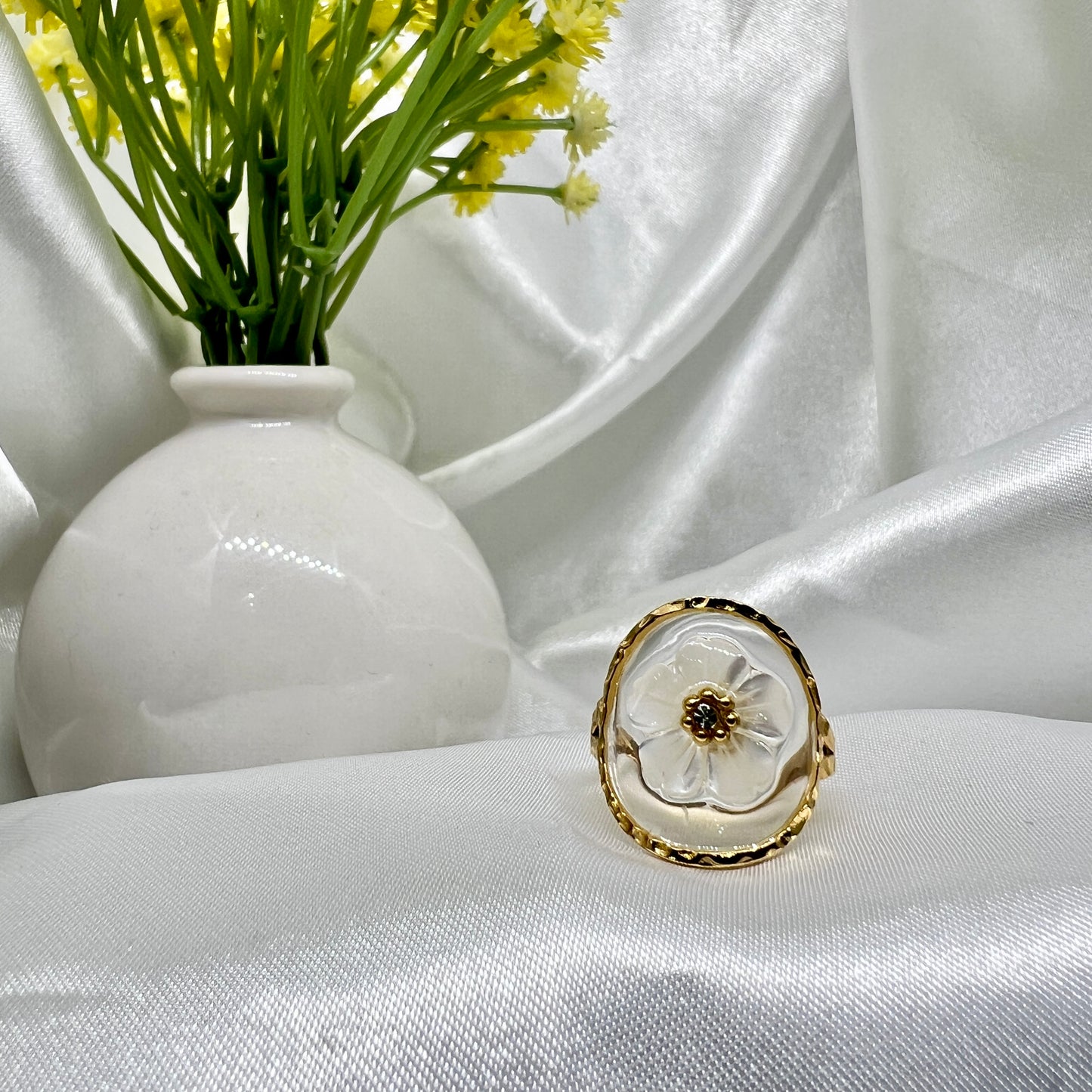 Crystal Flower Ring
