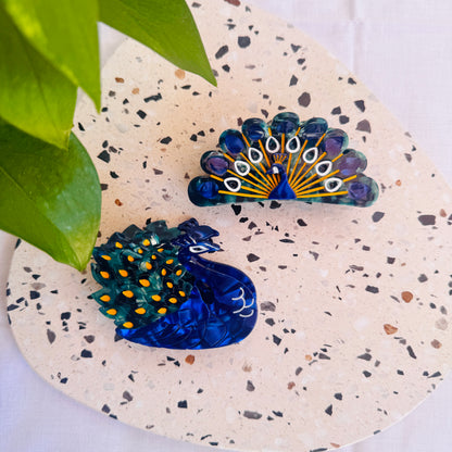 Peacock Hair Clip