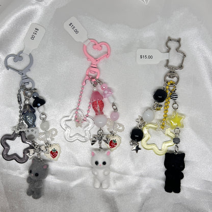 Calico Critter Cat Keychain Charm