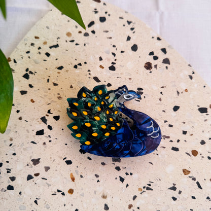 Peacock Hair Clip