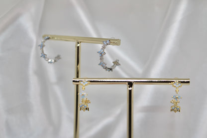 Floral Hoop Earrings