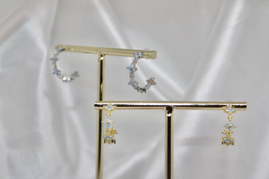 Floral Hoop Earrings