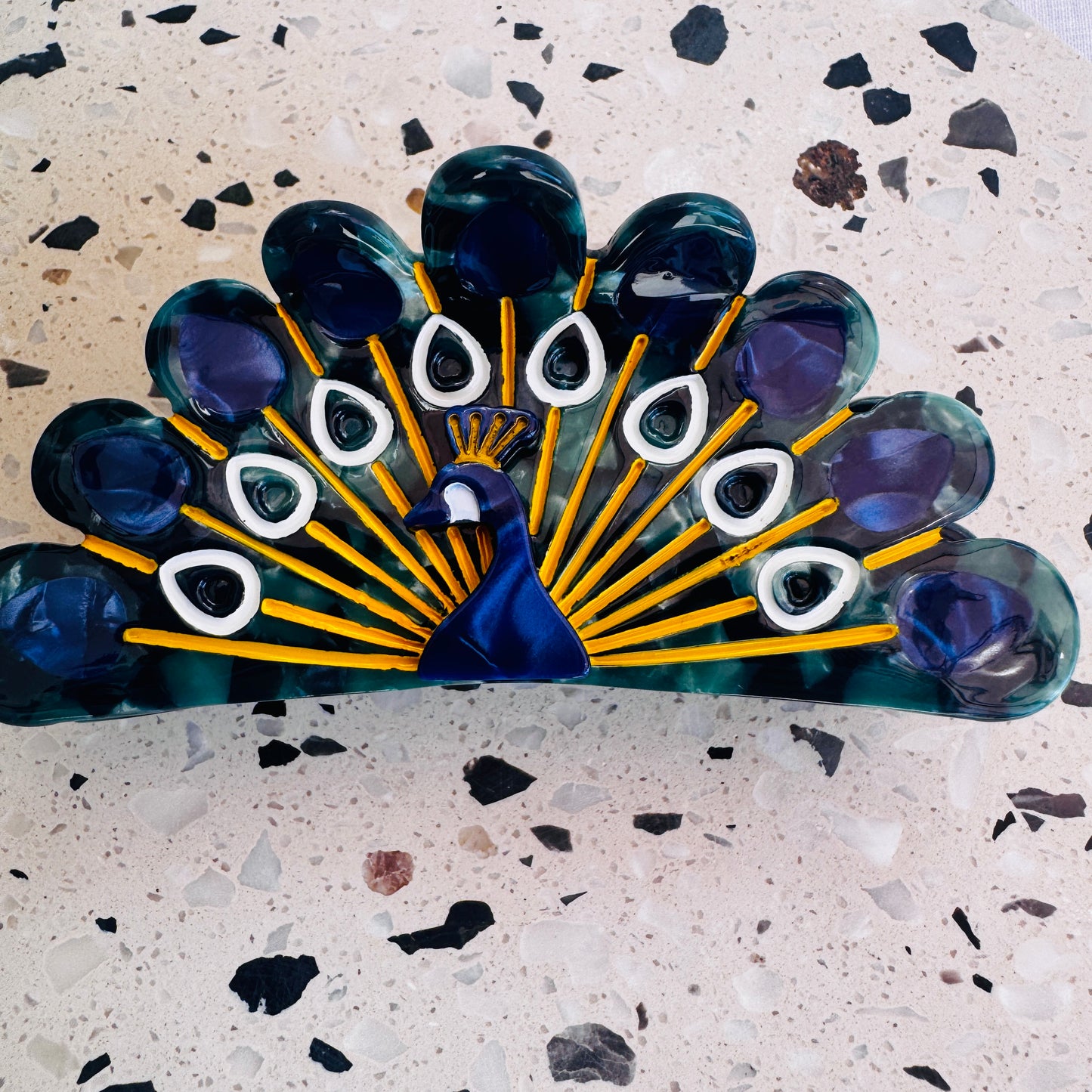 Peacock Hair Clip