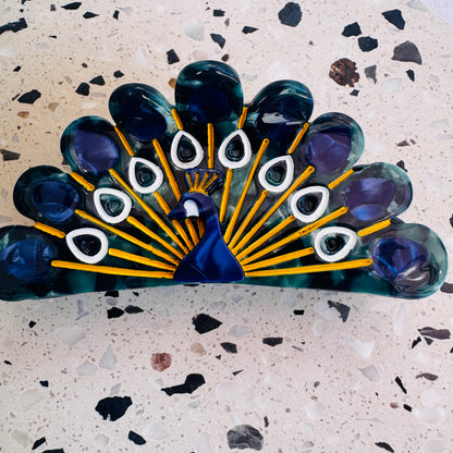 Peacock Hair Clip