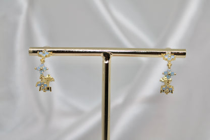 Floral Hoop Earrings