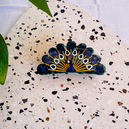 Peacock Hair Clip