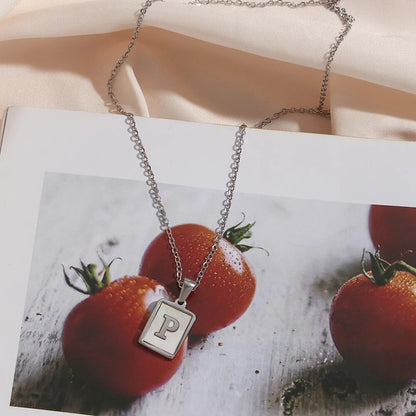 Pearl Shell Letter Necklace