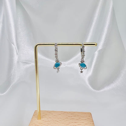 Saturn Hoop Earrings