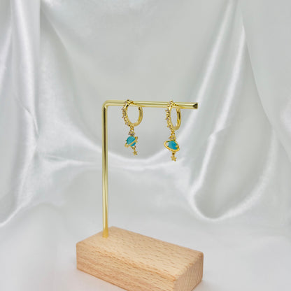 Saturn Hoop Earrings
