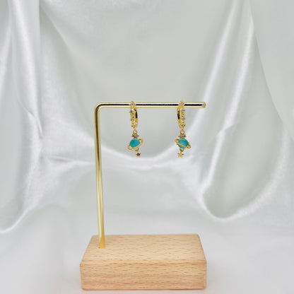 Saturn Hoop Earrings