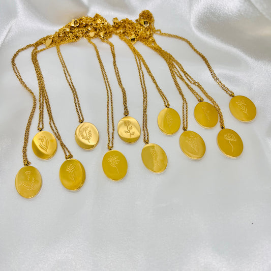 Birth Flower Necklace