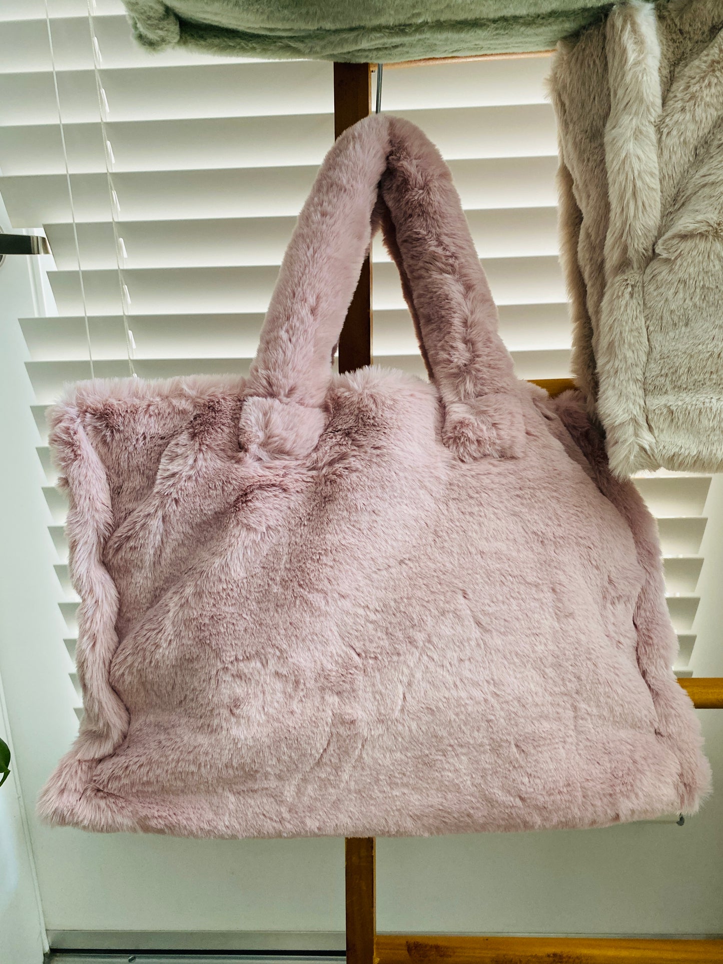 Fuzzy Tote Handbag