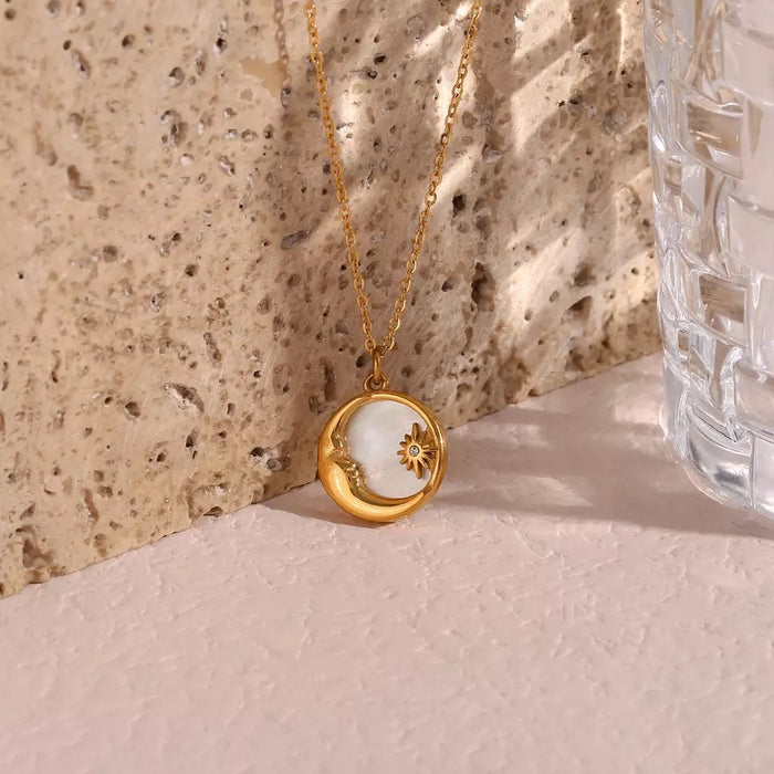Moon Star Coin Necklace