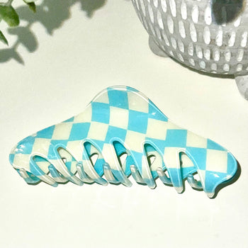 Blue Checkered Clips