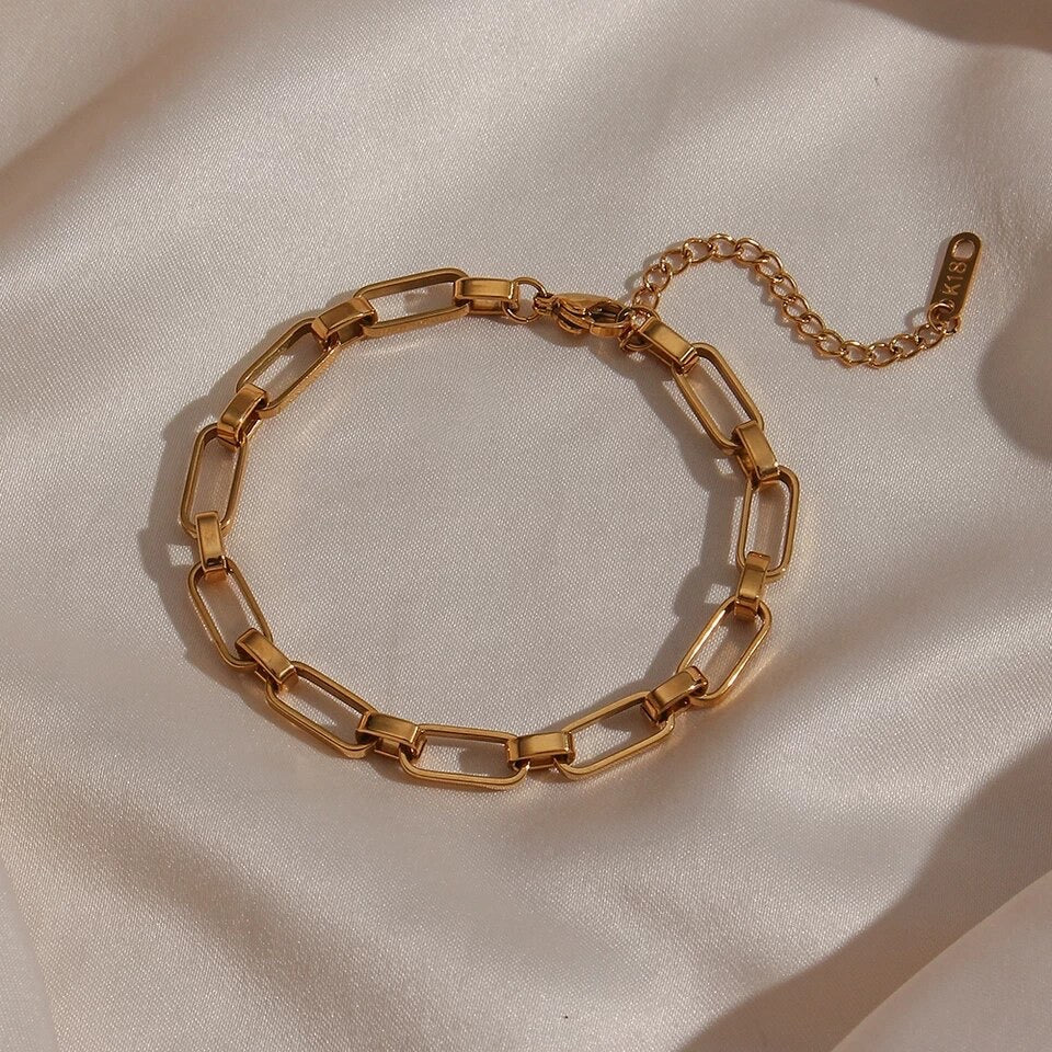 Chunky Hollow Link Bracelet