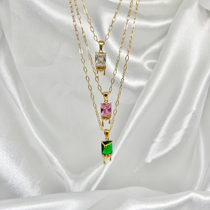 Dripping Crystal Necklace