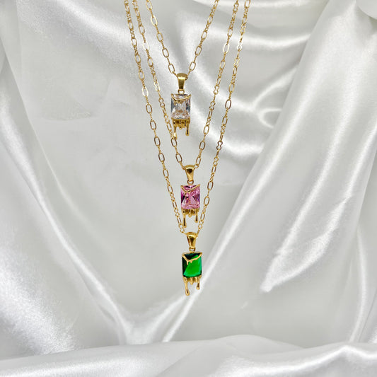 Dripping Crystal Necklace