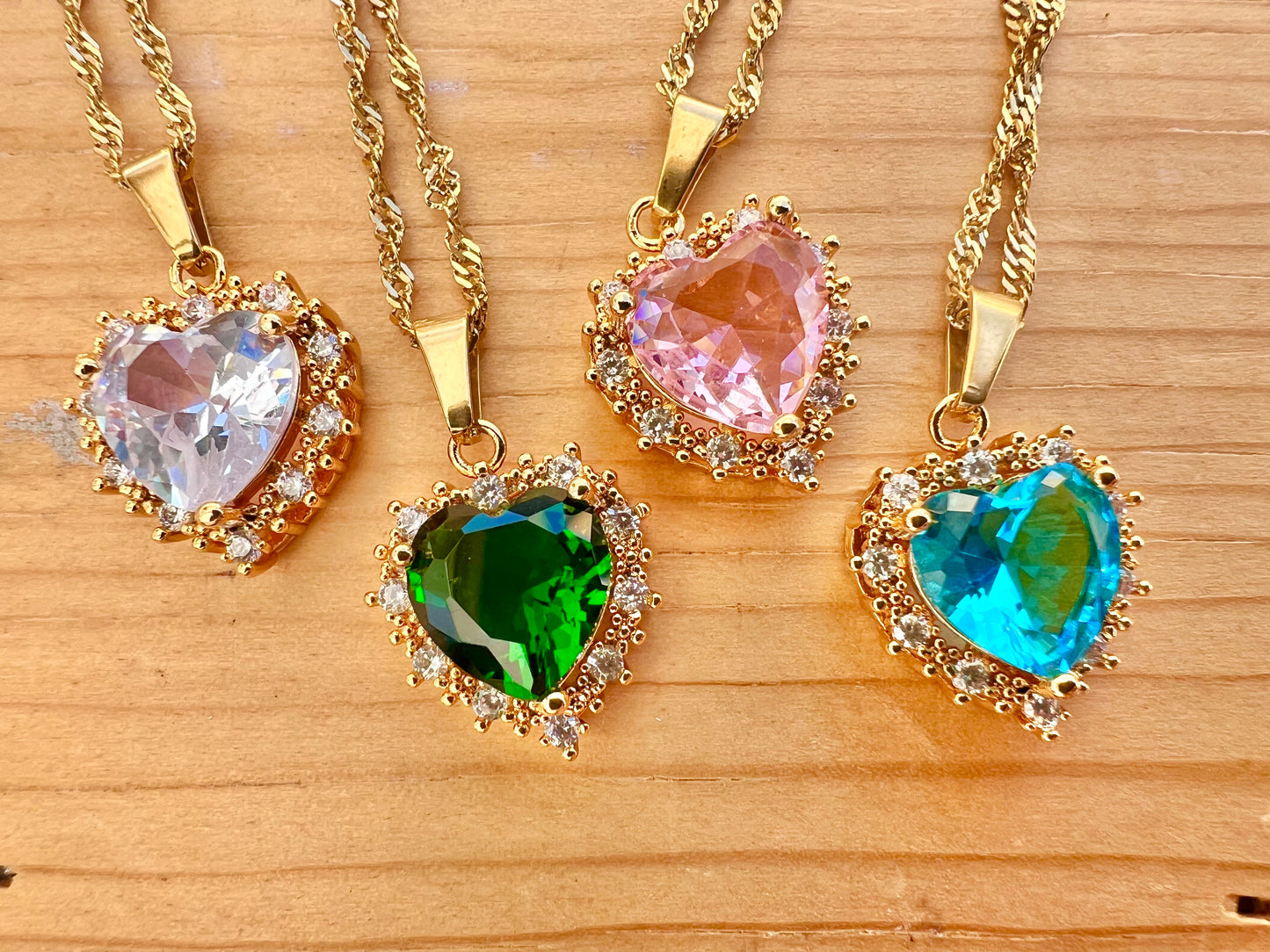 Crystal Hearts Necklace