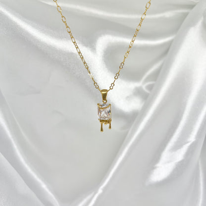 Dripping Crystal Necklace
