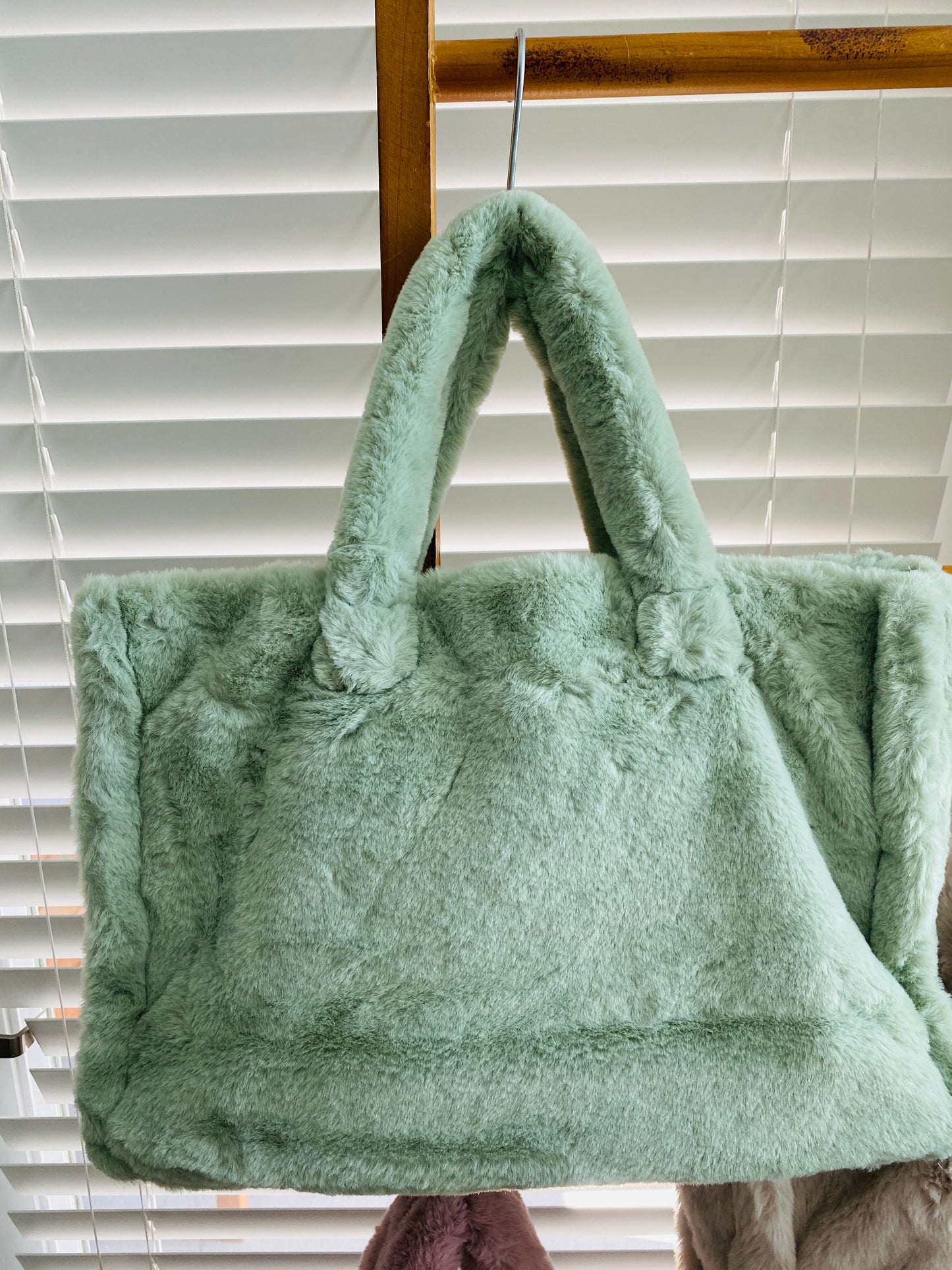 Fuzzy Tote Handbag