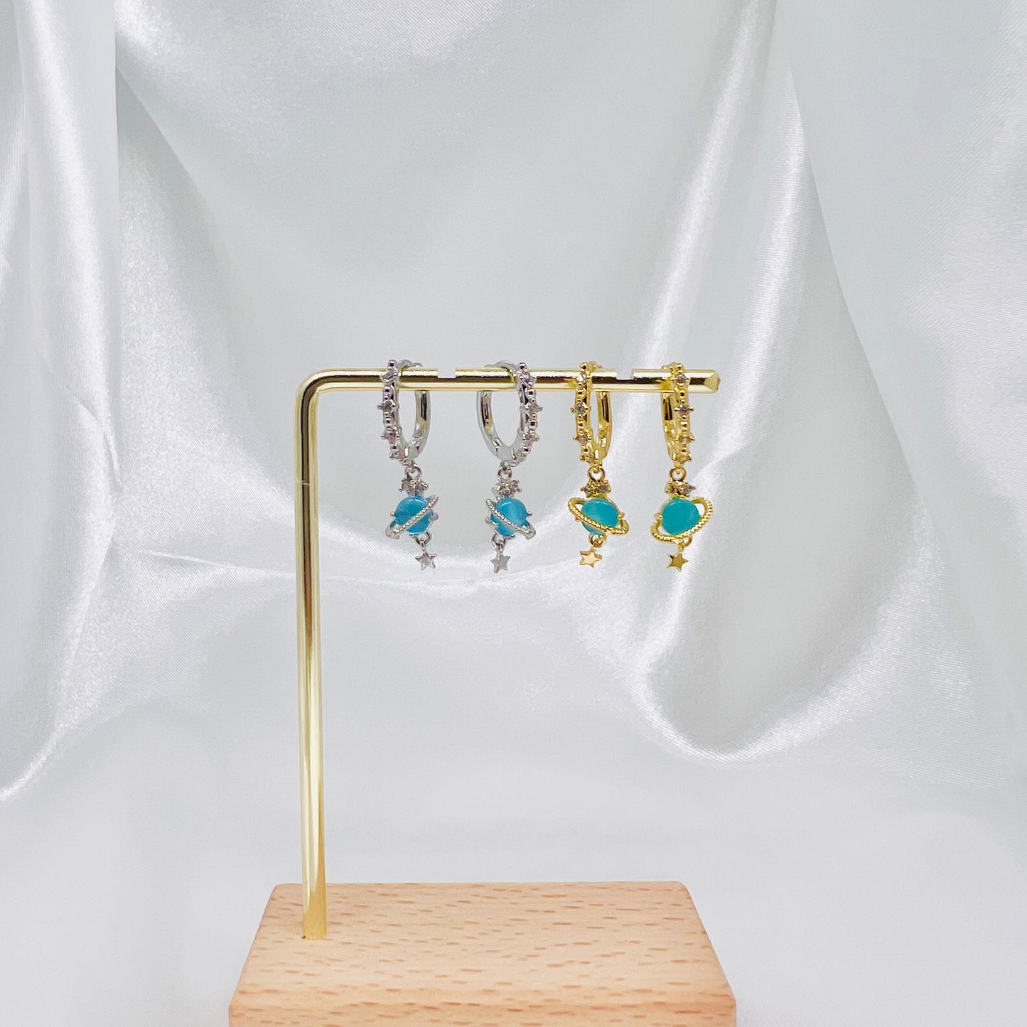 Saturn Hoop Earrings